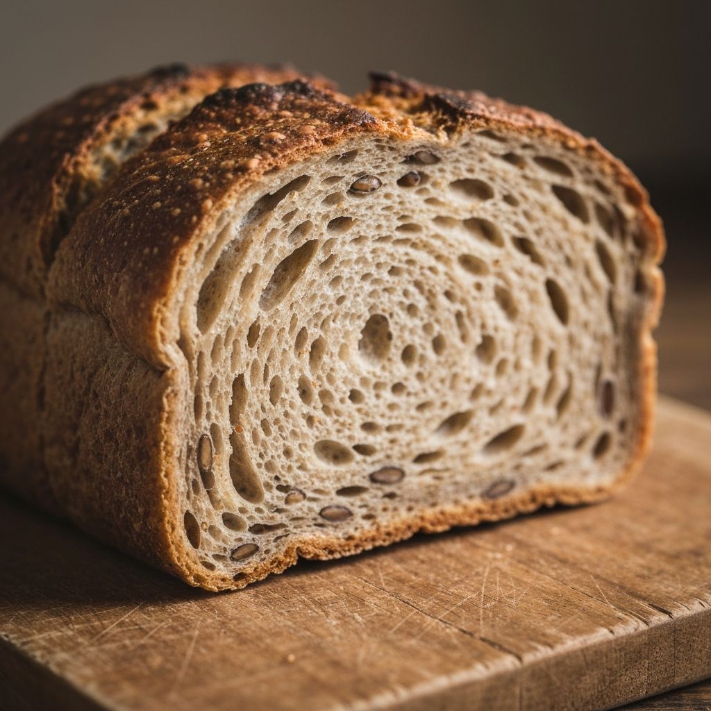 Wholegrain bread slice with visible texture